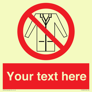 Custom No Lab Coats Sign